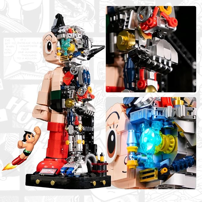 PANTASY Astro Boy Building Set Mechanical Clear Ver – Official Licensed Classic Anime Figure Brick Model, Collectible Robot Display Toy for Adults and Fans, Creative Construction Kit