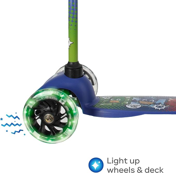 Kick Scooter for Kids, 3 Wheel Self Balancing, Light Up LED Wheels