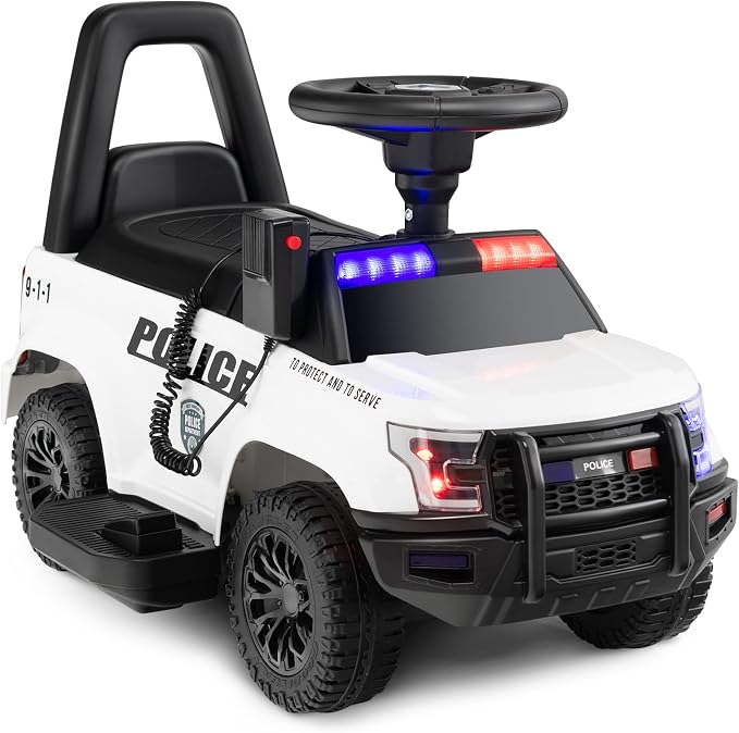 HONEY JOY Ride On Push Car, Licensed Mercedes Benz Push Cars for Toddlers w/Horn, Music, Lights, Under Seat Storage, Foot-to-Floor Ride On Fire Truck Toy for Kids Boys Girls