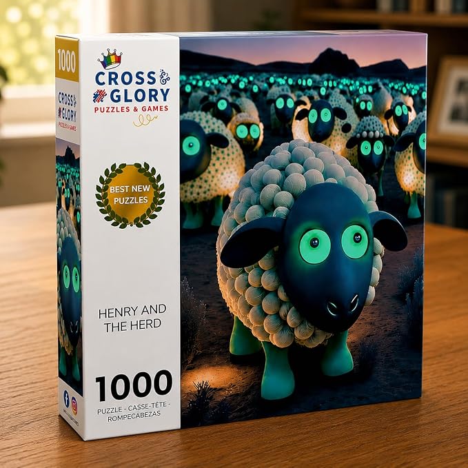 Cross & Glory - Henry and The Herd - 1000 Piece Jigsaw Puzzle for Adults & Kids 12+ | Perfect for Animal and Puzzle Lovers | Vibrant Quality Pieces | Challenging and Relaxing | Great Gift Idea