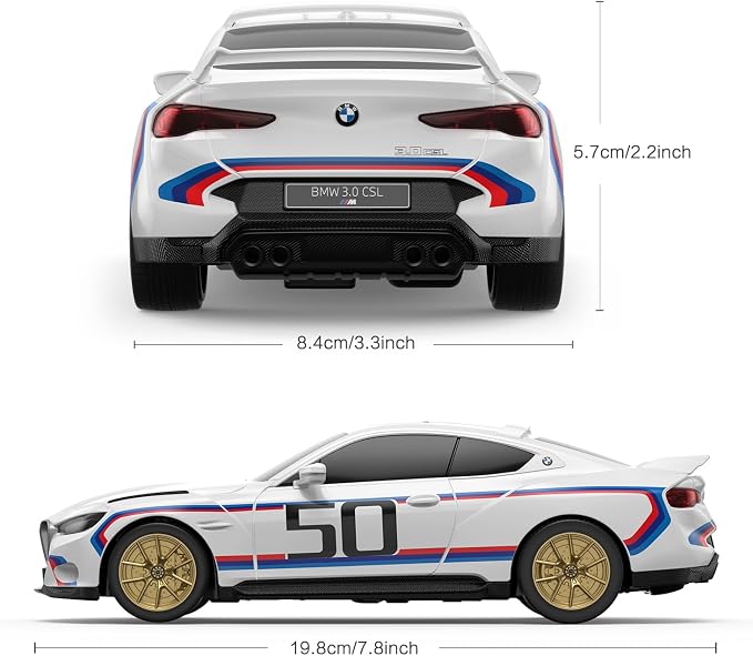 RASTAR BMW RC Car 1:24 BMW 3.0 CSL Remote Control Car BMW Toy Model Car for Boys Kids Adults