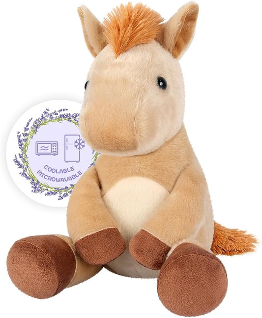 SuzziPals Heatable & Coolable Horses Stuffed Animals, Microwave Heating Pad, Horses Plush for Companion, Cute Plushies Horse Lavender Stuff, Horse Toys Gifts