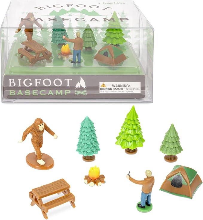 Accoutrements Archie McPhee Bigfoot Basecamp Micro-Cryptozoology Novelty Mini Figure Set : The Perfect Stocking Stuffer and Gift Idea