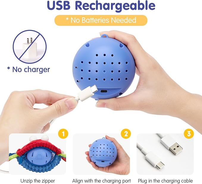 hahaland Baby Toys 6-12 Months, Musical Bouncing Crab Plush Toy with 48 Songs & Recording Function, Dancing Moving Jumping Baby Toy for Tummy Time, USB Rechargeable Crab Toy for Babies 6+ Months