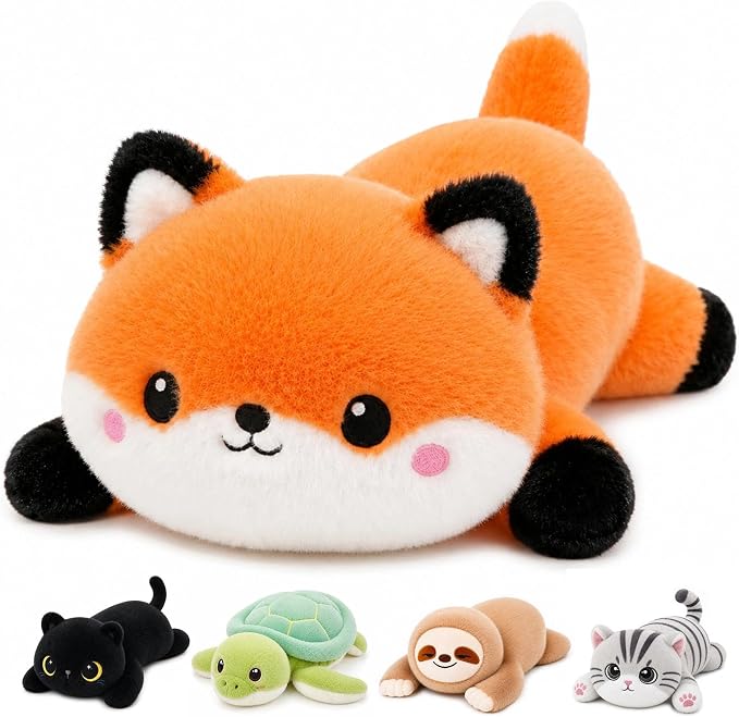 Fox Weighted Stuffed Animal, Soft Plush Toy Gift (10.6 Inch, 0.7 Lbs)