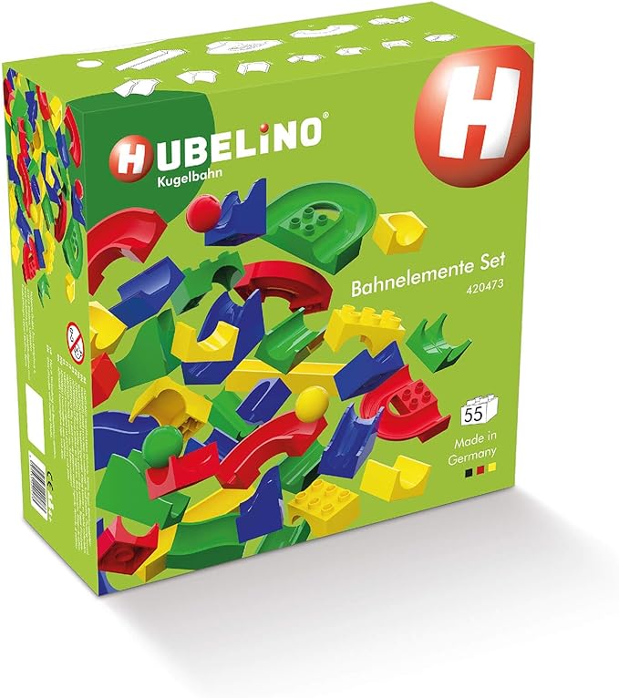 Hubelino 55 Piece Run Elements - The Original Marble Run Expansion Set - Made in Germany
