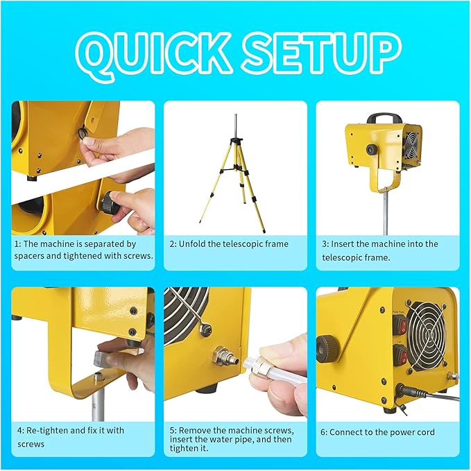 Jet Foam Machine for Party, Party Foam Machine with Telescopic Support, Foam Cannon for Garden, Pool, Indoor, Birthdays, Celebrations, and Backyard Events