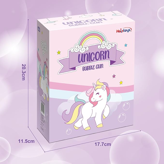 Pink Unicorn Bubble Gun for Kids – Automatic Bubble Machine Blower Toy | Cute Bubble Blaster for Toddlers, Boys & Girls | Outdoor Play, Birthday Party & Summer Fun