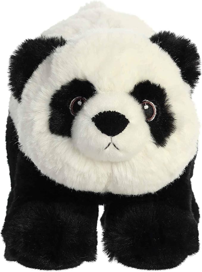 Aurora® Responsibly Made Eco Nation™ Panda Stuffed Animal - Ideal for Playtime Adventures - Perfect for Birthdays or Just Because - Black 9 Inches
