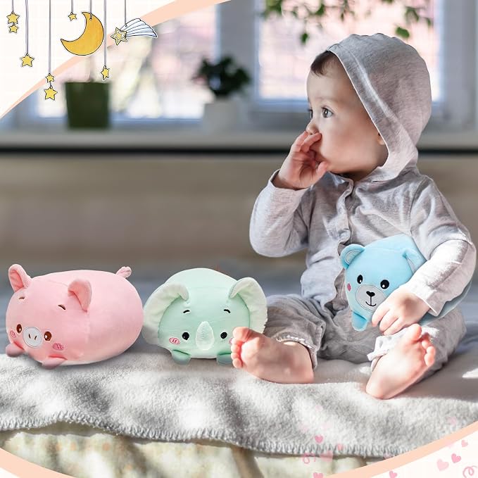 Leitee 6 Pcs Stuffed Animals Plushies Bulk 8 Inch Cute Plush Toys Plush Pillow for Boys Girls Birthday Gift Box Toys for Kids Back to School Classroom Prize Christmas Party Favors Bulk (Cute Animal 2)