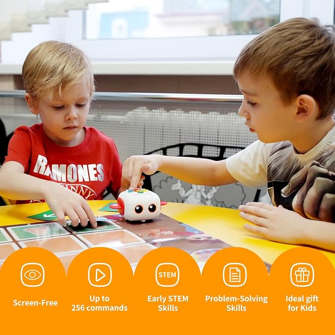 Upgraded Talebot Pro Coding Robot for Kids Aged 3-5, Education & Learning Toys for Toddlers to Learn Early Programming, Screen-Free STEM Robotics for Classroom Pre-k Kids Homeschool