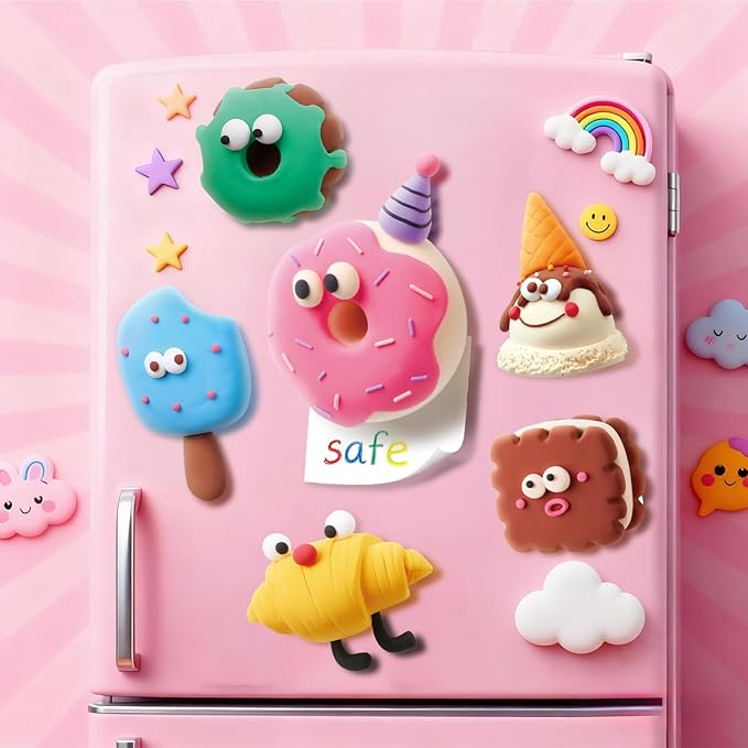 Air Dry Clay Kit for Kids - Fridge Magnets Making, 6 Boxes Modeling Clay with Sculpting Tools Tutorials, Ultra Light & Soft, Non-Toxic & Safe, DIY Arts and Crafts, Make Your Own Refrigerator Magnet