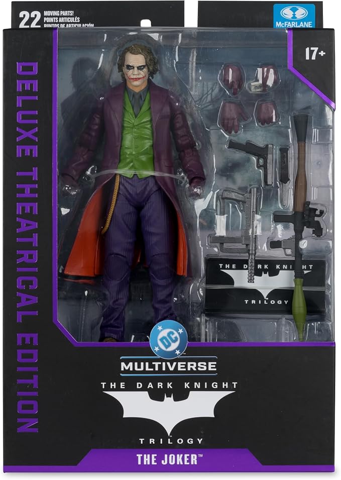 McFarlane Toys- DC Multiverse The Joker (The Dark Knight) 7in Action Figure (Deluxe Theatrical Edition)