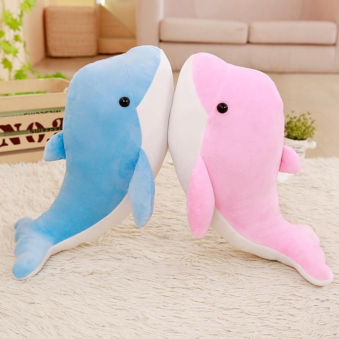 Dolphin Stuffed Animals Plush Pillows Soft Sea Animal Plush Dolls Stuffed Animal Plushies (PINK-10.5Inch)
