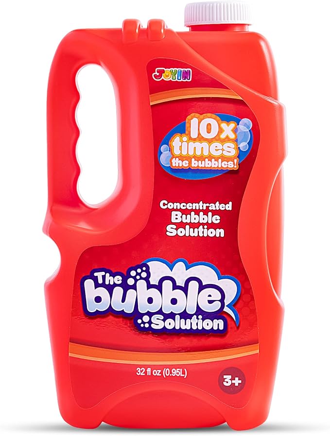 JOYIN 32 OZ Concentrated Bubble Solution for Bubble Machines (Up to 2.5 Gallons), Concentrated Solution Refills for Machine, Wands, Blower, Easter, Kids, Parties