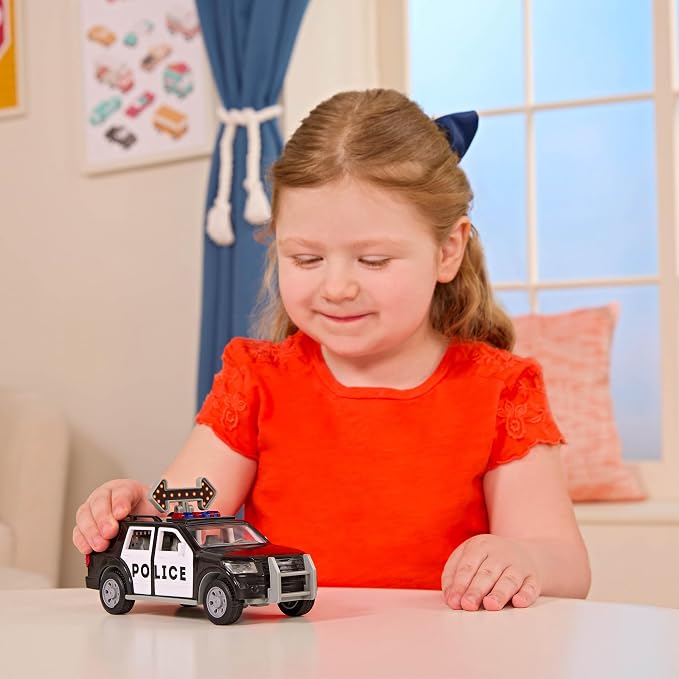 Driven by Battat – 7-Inch Police SUV Toy with Lights & Sounds, Rescue Vehicle for Boys & Girls, Durable Design, Realistic Details, 3+ Years Toy for Kids