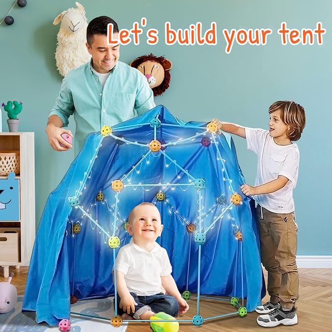 Fort Building Kit for Kids,339 Pieces Ultimate Forts Builder,STEM Construction Toy for 5-12 Years Old Boys and Girls,DIY Creative Fort Gift,STEM Building Toys with Storage Bag,Toy for Indoor & Outdoor
