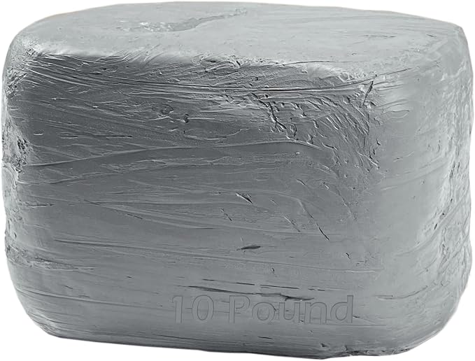 ReArt Natural Air-Dry Clay, for Sculpting, Wheel Throwing, Hand Building, All-Purpose Modeling Clay 10lbs for Sculpting (Gray 10LBs)