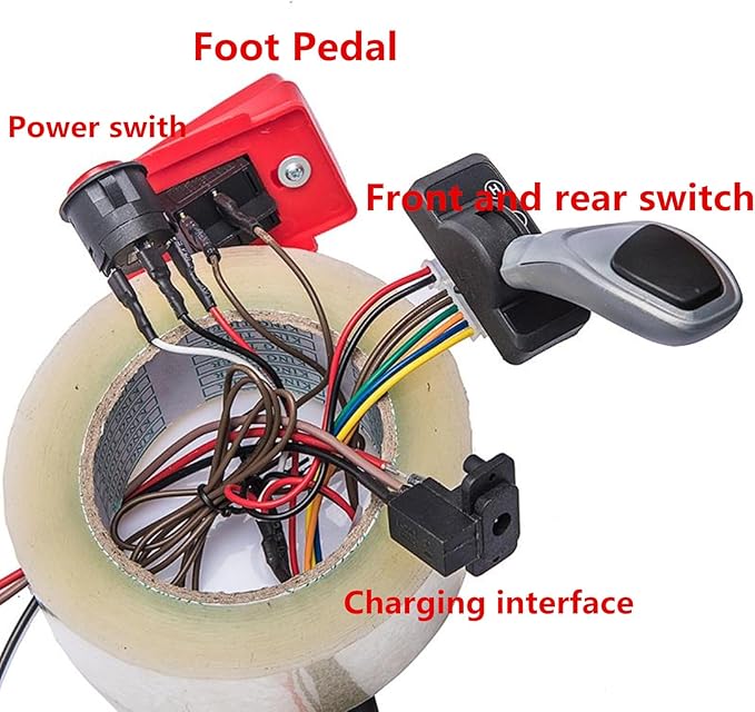 Kids Ride On Car 12V DIY Modified Harness Complete Set of Remote Control Circuit Board Wires Switch Gearbox,Used for Children Electric Ride On Car with RS550 Motors
