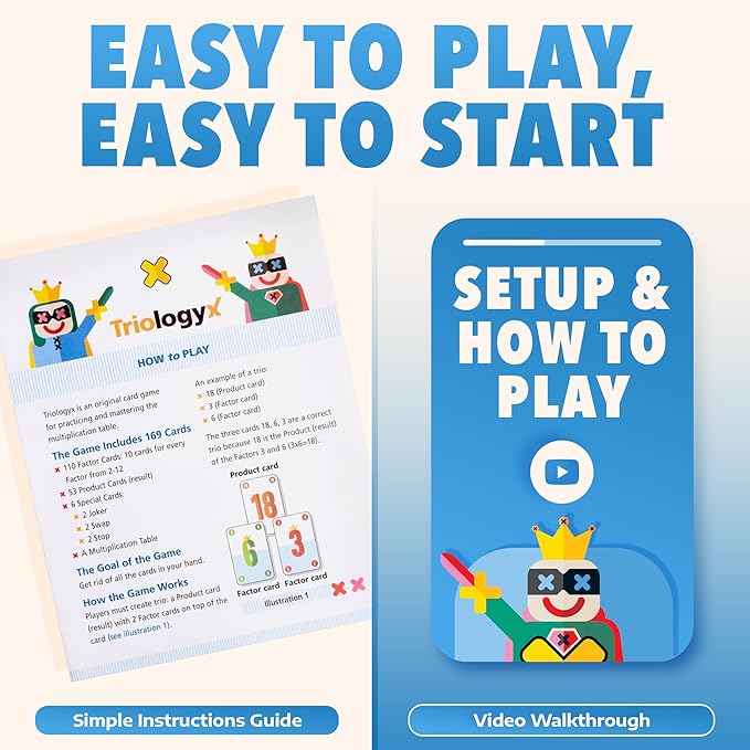Multiplication Game for Kids – Interactive Math Card Game That Builds Confidence in Times Tables | Ideal Multiplication and Division Games for 2nd 3rd 4th 5th Grade Kids
