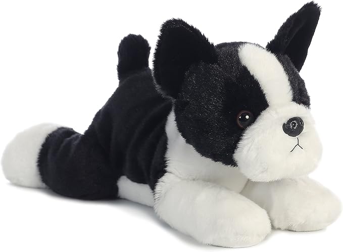 Aurora® Adorable Flopsie™ Buster™ Boston Terrier Stuffed Animal - Used to Create Imaginative Play Adventures - Perfect for Birthdays, Kids and Adults, All Ages - Black 12.5 Inches