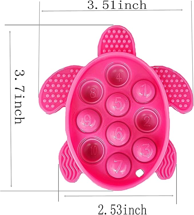 8 Packs Silicone Ocean Sea Turtle Teething Fidgets Pop for Kids,Infants Sensory Animal Shape Chew Toys