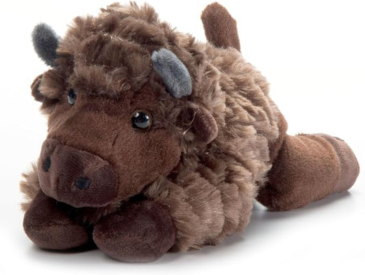 The Petting Zoo Bison Stuffed Animal Plushie, Gifts for Kids, Scoopz Wildlife Animals, Bison Plush Toy, 8 inches