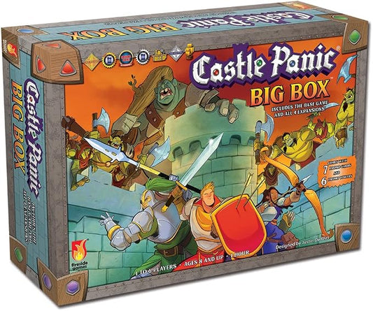 Castle Panic Big Box 2e by Fireside Games | Complete Cooperative Strategy Board Game Collection with Base Game, 4 Expansions, and 13 Promos | Family Board Game for 1–6 Players Ages 8+