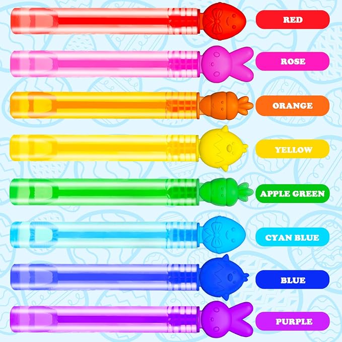 Easter Mini Bubbles Wands Toys Gifts for Toddlers,20 Pack Small Bubble Party Favors for Kids,Easter Goodie Gift Treat Bags Stuffers Basket Essentials,Non Candy Prize Stuff Pinata Fillers for Classroom