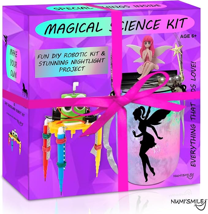 Make Your Own Girls STEM Toy - Fairy Night Light Craft Set & DIY Robotic Kit - Fun Birthday Present for Girls Ages 6 7 8 9 10 11 12 Years Old