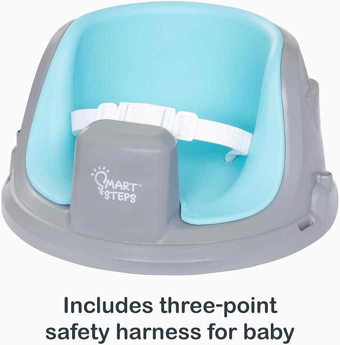 Smart Steps® Explore N’ Play 5-in-1 Activity to Booster Seat, Blue Safari Fun
