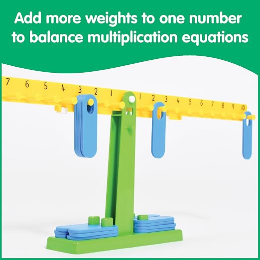 edxeducation Student Math Balance | Includes 20 Weights | Beginner Addition, Subtraction and Equations | Early Math and Number Concepts Manipulative