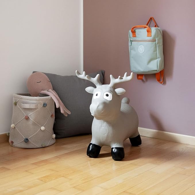 Kindsgut Bouncy Animal Hopper – Inflatable Bouncing Ride-On Toy for Kids & Toddlers Age 2+, Designed in Germany, Indoor & Outdoor, Moose