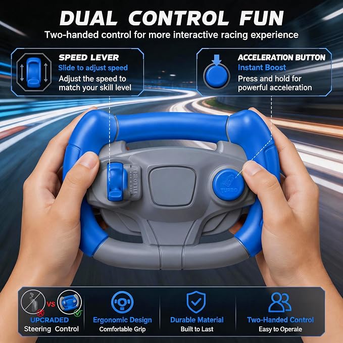 Slot Car Race Track Sets with 4 High-Speed Racing Slot Cars Electric Dual Racing Game with 2 Controllers Circular Overpass Track Featuring Flash Bridge Pendulum Gifts Toys for Boys Kids Age 6 7 8-12