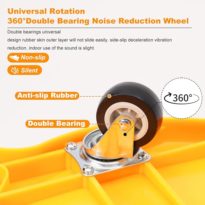 Sports Scooter Board with Handles Sitting Scooter Board with Universal Wheels Manual Sport Scooters Plastic Casters Floor Scooter Board for Gym Physical Education Equipment Indoor Outdoor