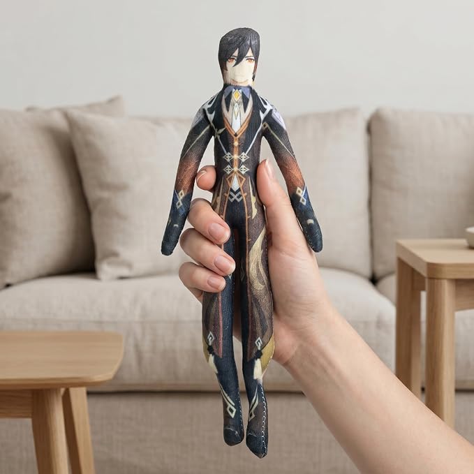 Zhongli Anime Figure Keychain for Adult Fans, Genshin Impact Collectible Bag Hanging Keyring