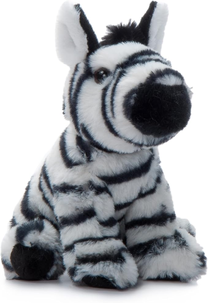 The Petting Zoo Zebra Stuffed Animal Plushie, Gifts for Kids, Wild Onez Babiez Zoo Animals, Zebra Plush Toy 6 inches