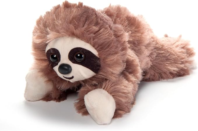 The Petting Zoo Sloth Stuffed Animal Plushie, Gifts for Kids, Scoopz Wildlife Animals, Sloth Plush Toy, 8 inches