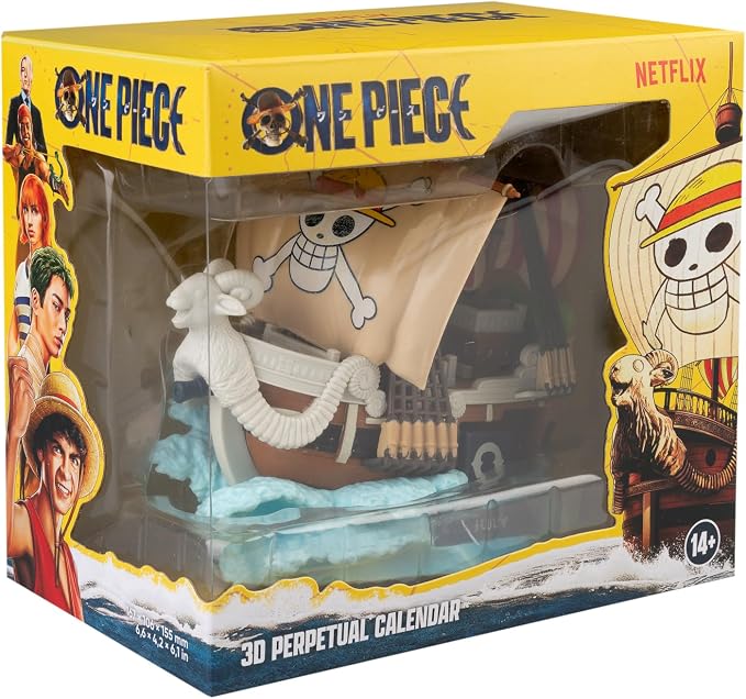 One Piece Going Merry Ship Figure – Anime Collectible Desk Calendar – One Piece Decor & Gifts for Anime Fans – Official Merchandise