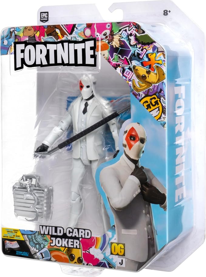 Fortnite Legendary Wild Card - 6-inch Articulated Figure with Harvesting Tool, Back Bling, and Code for Bonus Virtual Item