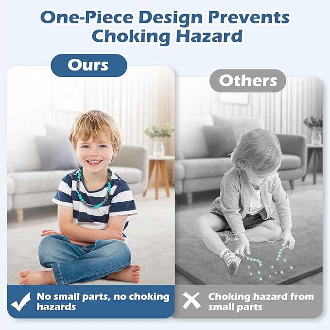 Chew Necklaces for Sensory Kids and Adults, Chewy Necklace Sensory Toys for Nail Biting, Silicone Necklace for Autism, ADHD, SPD, Fidget Oral Chew Toys for Boys and Girls Kids