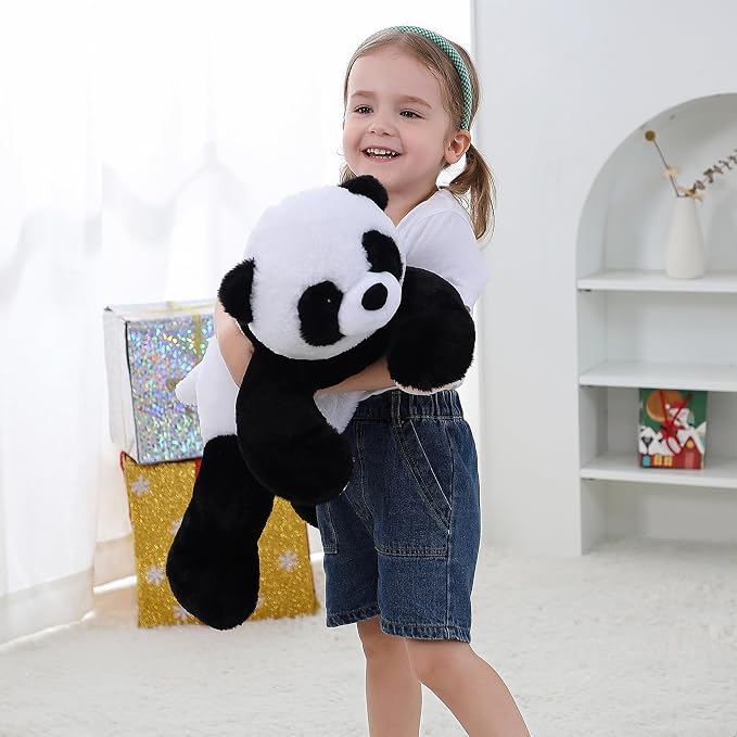 JellyMallow 5 lbs 24" Weighted Stuffed Animals Panda Plushie, Cute Panda Weighted Plush Pillow Giant Stuffed Animals for Kids Adults