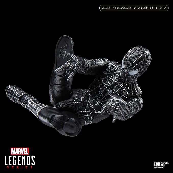Marvel Legends Series Spider-Man, Spider-Man 3 Collectible 6 Inch Action Figure with Symbiote Accessories