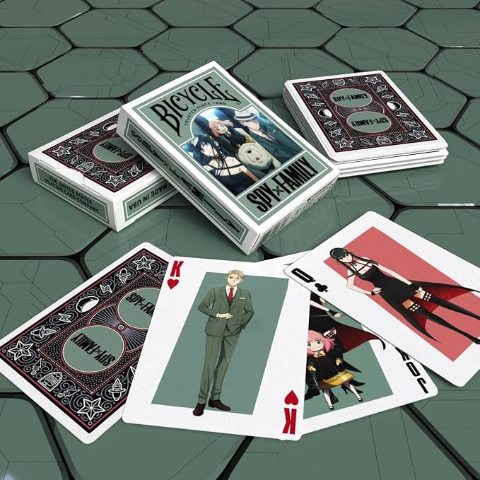 Bicycle Spy Family Collectible Standard 52 Deck of Cards, Poker Size, Anime Cartoon Gifts, Family & Kids Card Game Night