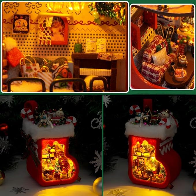 Miniature Dollhouse Kit DIY Wooden Dolls House,Tiny House kit with Furniture, Great Handmade Crafts Gift for Birthday (TH56)