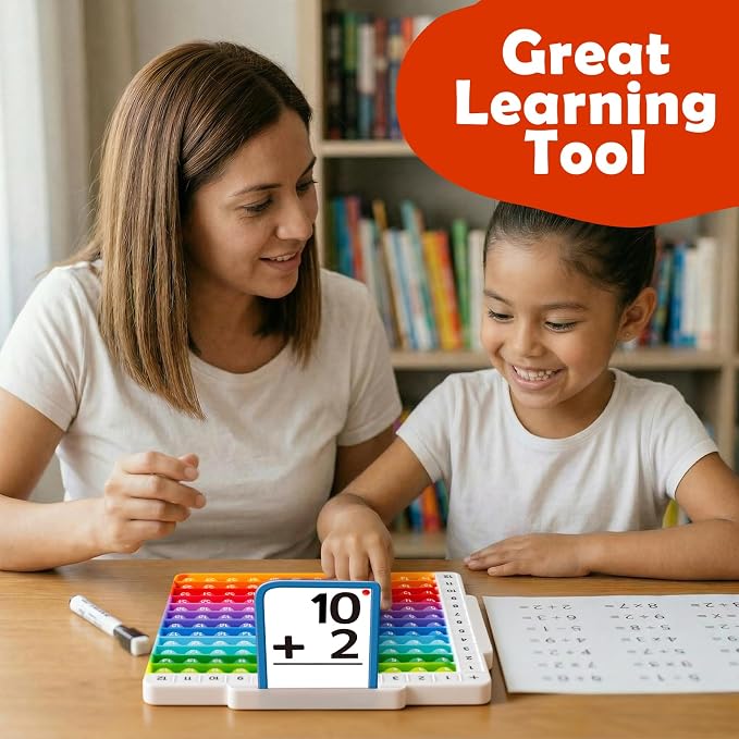 Torlam Math Board,12x12 Math Manipulatives Game Board,Multiplication Game Board,Multiplication,Division, Addition, Subtraction Games Toys for Kids, 1st, 2nd, 3rd, 4th, 5th, 6th Grade