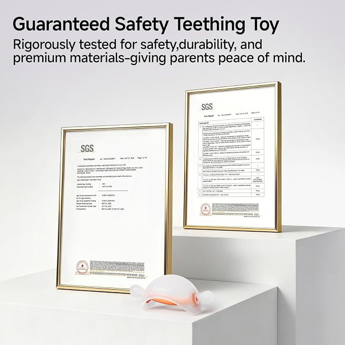 Garkoko Baby Teething Toys for 3-6 Months, No-Drop Silicone Teether for Breastfed Babies, Easy-Grip Infant Chew Toy for Teething Relief, BPA-Free Newborn Essentials