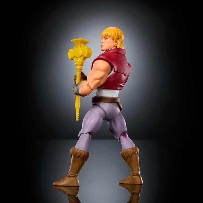 Masters of the Universe Origins Action Figure 200X Cartoon Collection Prince Adam, 5.5 Inch 1980s Motu TV Hero, Detailed Design & Scepter