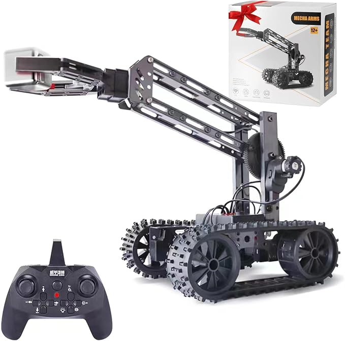 Robotic Arm Kit, Science Projects for Kids Ages 8-12, Cool Electronic Robot Kit for Boys & Girls to Learn Programming/Techology, Educational Toy Building Kits for Beginners, Xmas Birthday Gift.