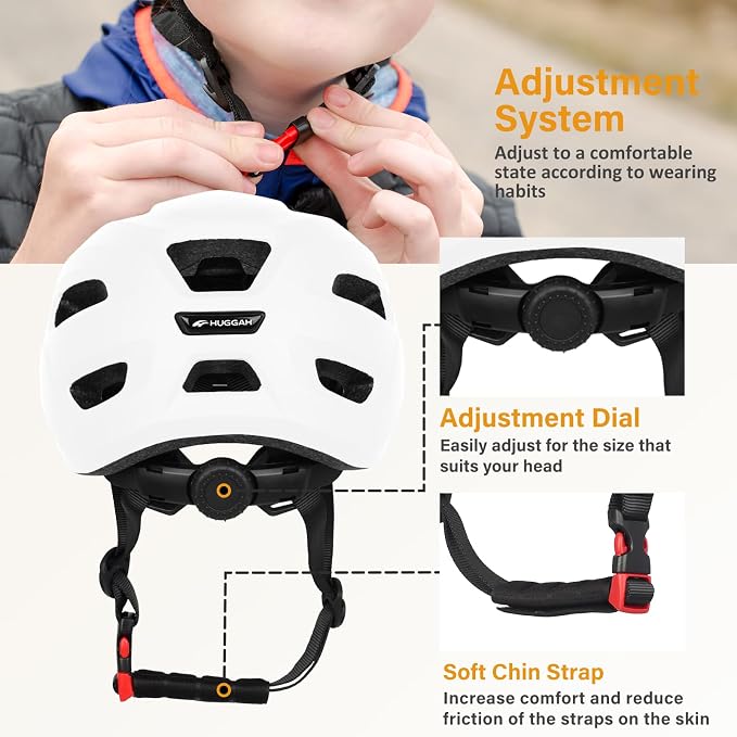 Kids Bike Helmet for Toddlers, Boys and Girls, Lightweight & Adjustable for Age 1-3-8, Multi-Sport Helmet for Bicycle, Kick Scooter, Skateboard, Roller/Inline Skate